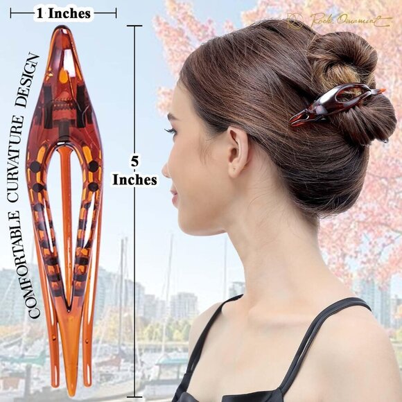 Women’s Hair Clips 6 Pack Side Slide Curved No Slip Durable Hairpin main image 4